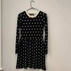 Polka Dot Sweater Dress Small